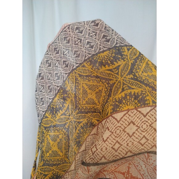 Fred David blouse plus size 3X sheer tie-neck geometric stripe long sleeve top - Picture 7 of 11